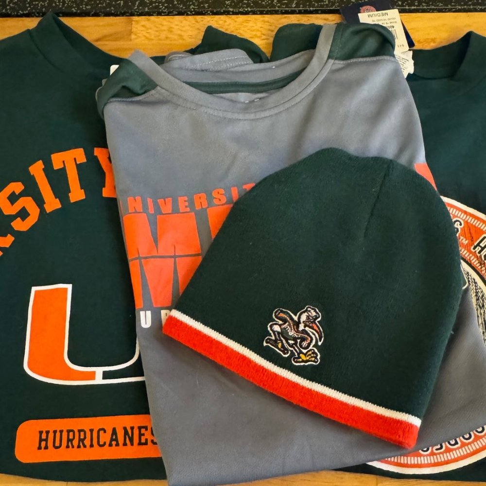 University of Miami Tshirts & Beanie